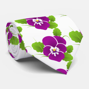 Paarse Pansy Flower Thunder_Cove Stropdas