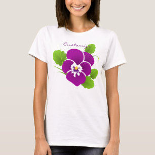 Paarse Pansy Flower Thunder_Cove T-shirt