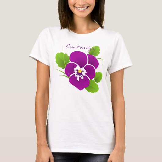 Paarse Pansy Flower Thunder_Cove T-shirt (Voorkant)
