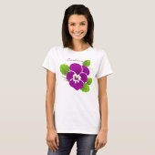 Paarse Pansy Flower Thunder_Cove T-shirt (Voorkant volledig)