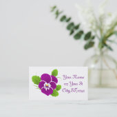 Paarse Pansy Flower Thunder_Cove Visitekaartje (Staand voorkant)