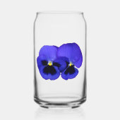 Paarse Pansy Flowers Bloemen Bloemen Blikvorm Glas (Voorkant)