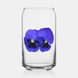 Paarse Pansy Flowers Bloemen Bloemen Blikvorm Glas