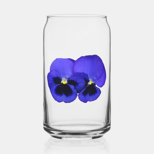 Paarse Pansy Flowers Bloemen Bloemen Blikvorm Glas (Voorkant)