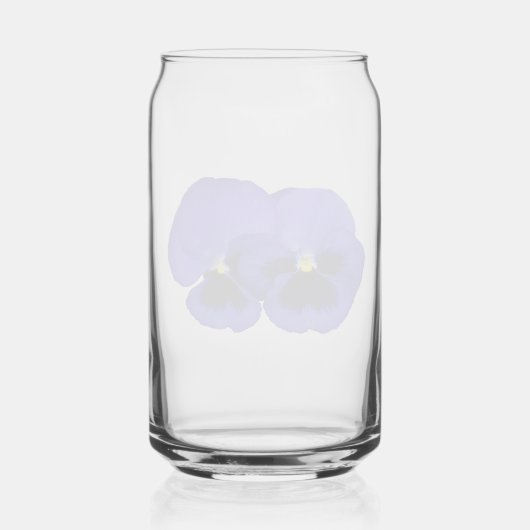 Paarse Pansy Flowers Bloemen Bloemen Blikvorm Glas (Achterkant)