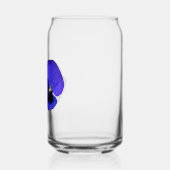 Paarse Pansy Flowers Bloemen Bloemen Blikvorm Glas (Links)