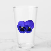 Paarse Pansy Flowers Bloemen Bloemen Glas (Voorkant)
