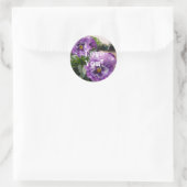 Paarse Pansy Fotobloemen bloemenliefde Sticker Set (Tas)