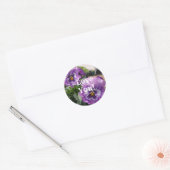 Paarse Pansy Fotobloemen bloemenliefde Sticker Set (Envelop)