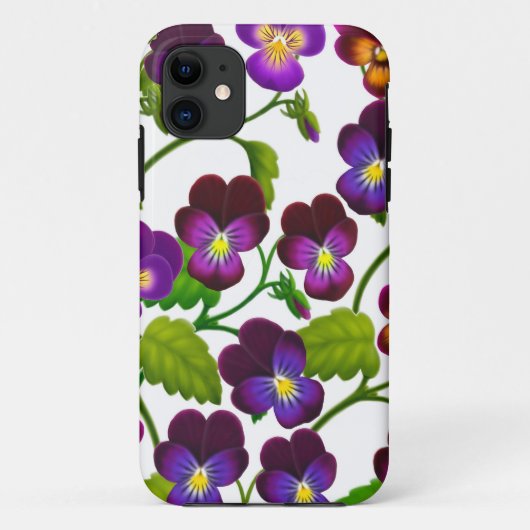 Paarse Pansy Garden Flowers iPhone 5 Hoesje (Achterkant)