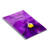 Paarse Pansy Gardening Journal Notitieboek (Rechterzijde)