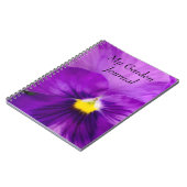 Paarse Pansy Gardening Journal Notitieboek (Linkerzijde)