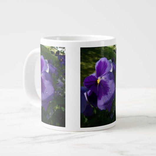Paarse Pansy Grote Koffiekop (Links)