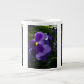Paarse Pansy Grote Koffiekop (Voorkant)