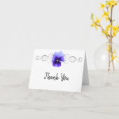 Paarse Pansy - Hartelijk dank Kaart (Gele Bloem)