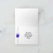 Paarse Pansy - Hartelijk dank Kaart (Binnen)