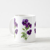 Paarse Pansy Koffiemok (Voorkant links)
