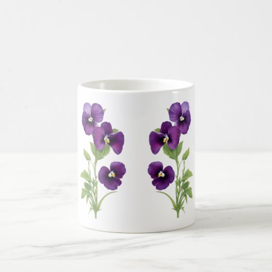 Paarse Pansy Koffiemok (Center)