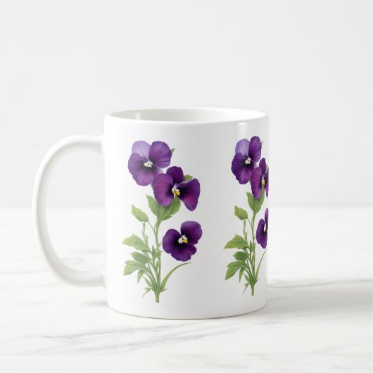 Paarse Pansy Koffiemok (Links)