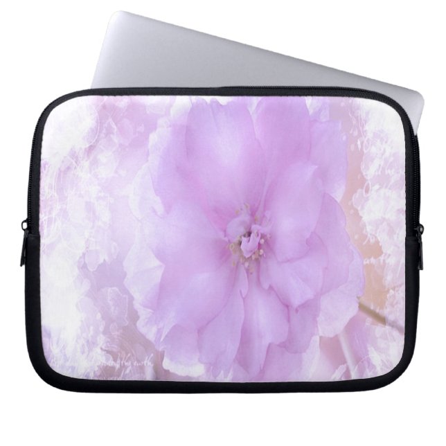 Paarse Pansy Laptop Sleeve (Voorkant)