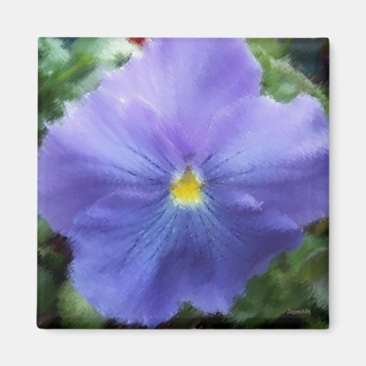 Paarse Pansy Magneet (Voorkant)
