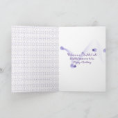 Paarse pansy-mand op de oogdruppel kaart (Binnen)