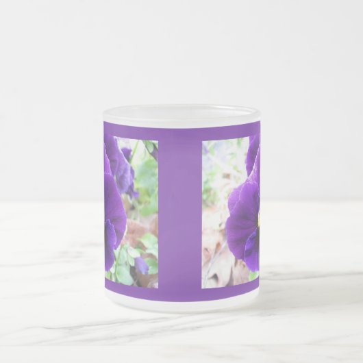 Paarse Pansy Matglas Koffiemok (Center)