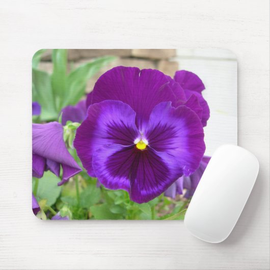Paarse Pansy Mousepad Muismat (Met muis)