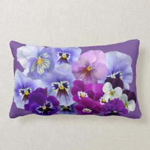 Paarse Pansy Pillow Kussen