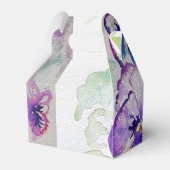 Paarse Pansy Pink Flower Floral Waterverf Bedankdoosjes (Achterkant)