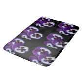 Paarse Pansy Posy Badmat (Gekanteld)
