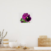 Paarse Pansy Print (Keuken)