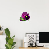 Paarse Pansy Print (Thuiskantoor)