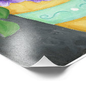 Paarse Pansy Print Foto Afdruk (Hoek)