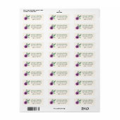 Paarse Pansy Return Address Labels (Full Sheet)