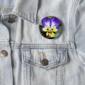 Paarse Pansy Ronde Button 5,7 Cm (In situ)