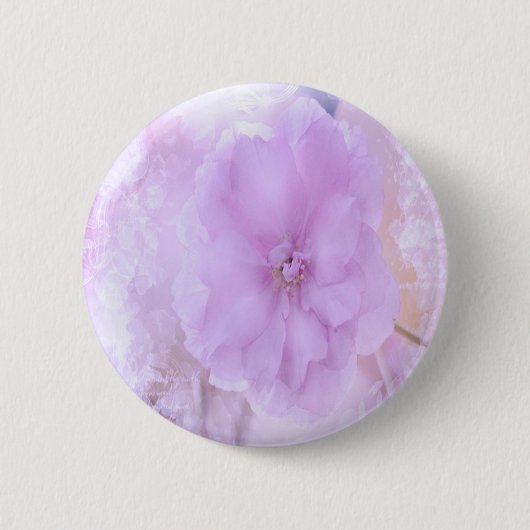 Paarse Pansy Ronde Button 5,7 Cm (Voorkant)