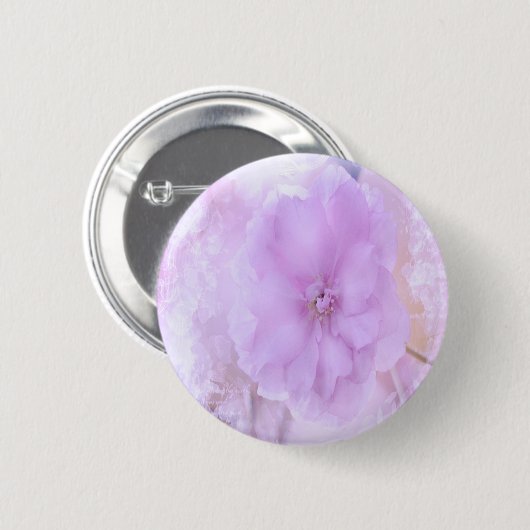 Paarse Pansy Ronde Button 5,7 Cm (Voorkant /achterkant)
