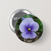 Paarse Pansy Ronde Button 5,7 Cm (Voorkant /achterkant)