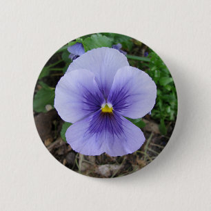 Paarse Pansy Ronde Button 5,7 Cm