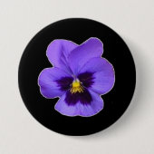 Paarse Pansy Ronde Button 7,6 Cm (Voorkant)