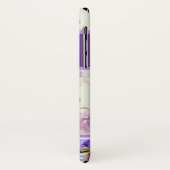 Paarse Pansy Shabby Chic Waterverf Pink Blue Case-Mate iPhone Case (Achterkant/links)