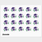 Paarse Pansy Sticker (Vel)