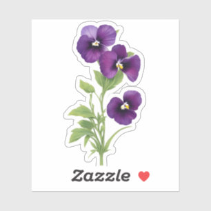 Paarse Pansy Sticker