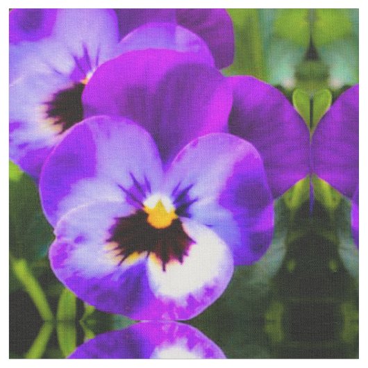 Paarse Pansy Stof (Close Up)