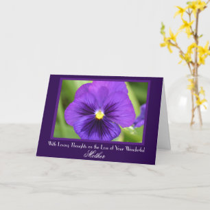 Paarse Pansy Sympathy Card van de Moeder Kaart