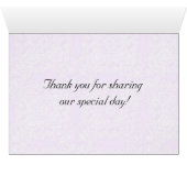 Paarse Pansy Table Seating Card (Binnen Horizontaal (Onder))