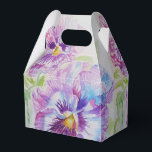 Paarse Pansy Trouwtaart Favoriete Doos Bedankdoosjes<br><div class="desc">Pansy Trouwtaart gunstboxen,  volledig . Ontworpen op basis van een van mijn aquarelschilderijen.</div>