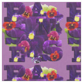 Paarse Pansy Typografie Stof (Close Up)