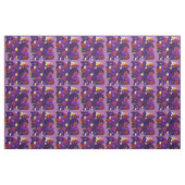 Paarse Pansy Typografie Stof (Fat Quarter)